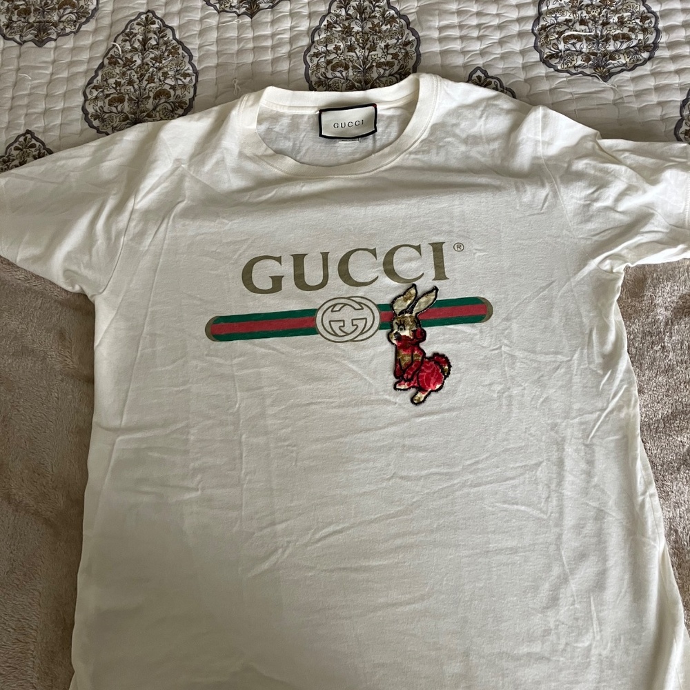 Gucci Rabbit Embroidered T-Shirt - Picture 6 of 6